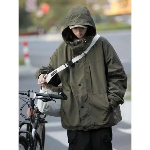 American outdoor jackets, high-end jackets for men and women, ins spring and autumn loose workwear mountaineering jackets