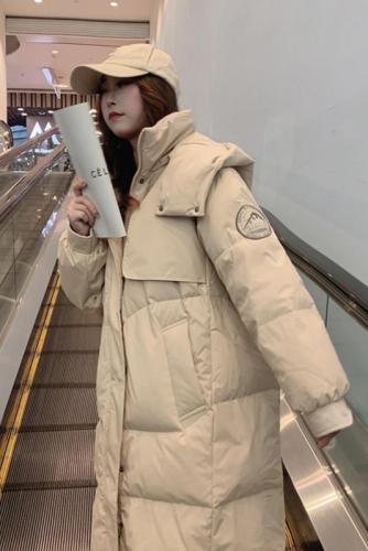 oversize bread coat, down cotton coat, women's winter coat, mid-length thick cotton coat,  new trend