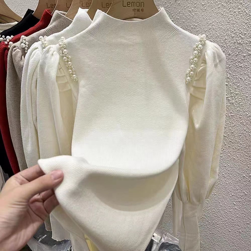 2023 New Rhinestone Knitted Cardigan Small Fragrance Love Letter Button Short Color Block Sweater Jacket Top
