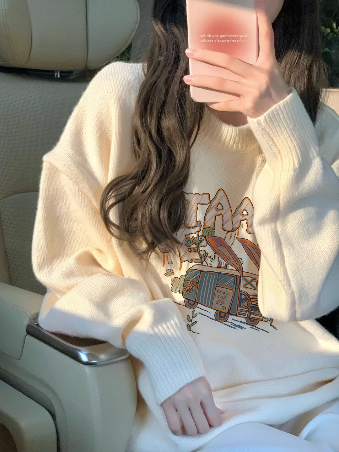 軟糯圓領套頭毛衣女秋冬2023新款日系復古寬鬆慵懶風針織長袖上衣