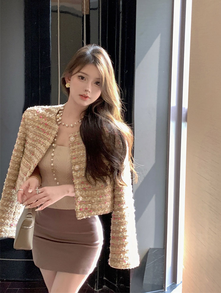 實拍~法式小香風短款外套女秋冬新款高級感洋氣時尚上衣