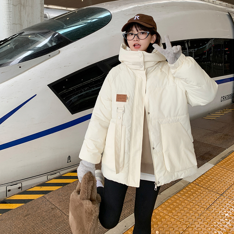 羽絨棉服女2023今年流行冬季中長款設計感韓系棉衣小香風棉襖