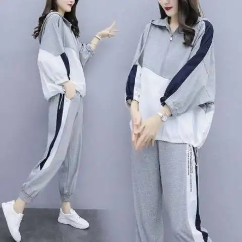衛衣套裝女春秋新款寬鬆休閒時尚氣質衛衣女潮ins秋季兩件套