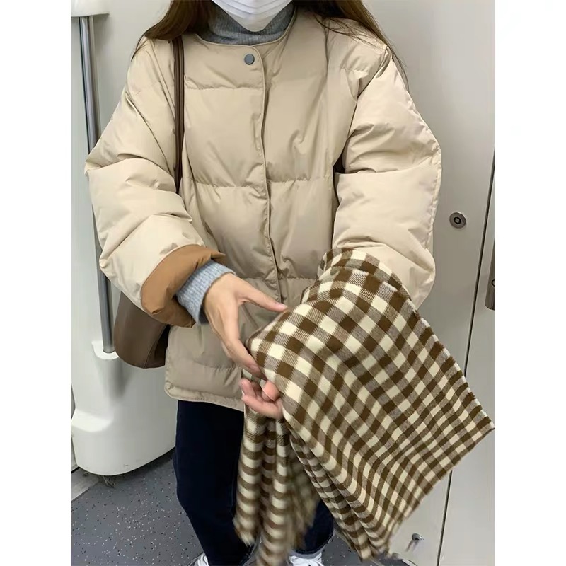 Korean new cotton-padded loose student niche retro down jacket design jacket oversize cotton coat
