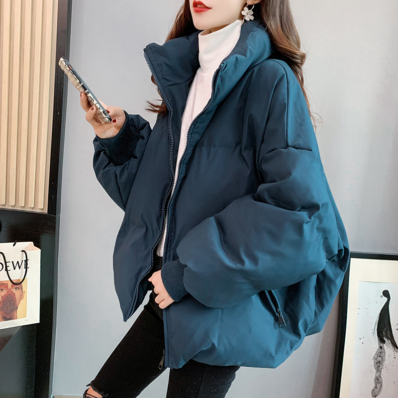 Official picture 100% polyester fiber 2023 winter new solid color thickened cotton clothing for women