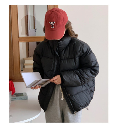 Short down cotton jacket for small women  winter new Korean version versatile thickened loose bread jacket