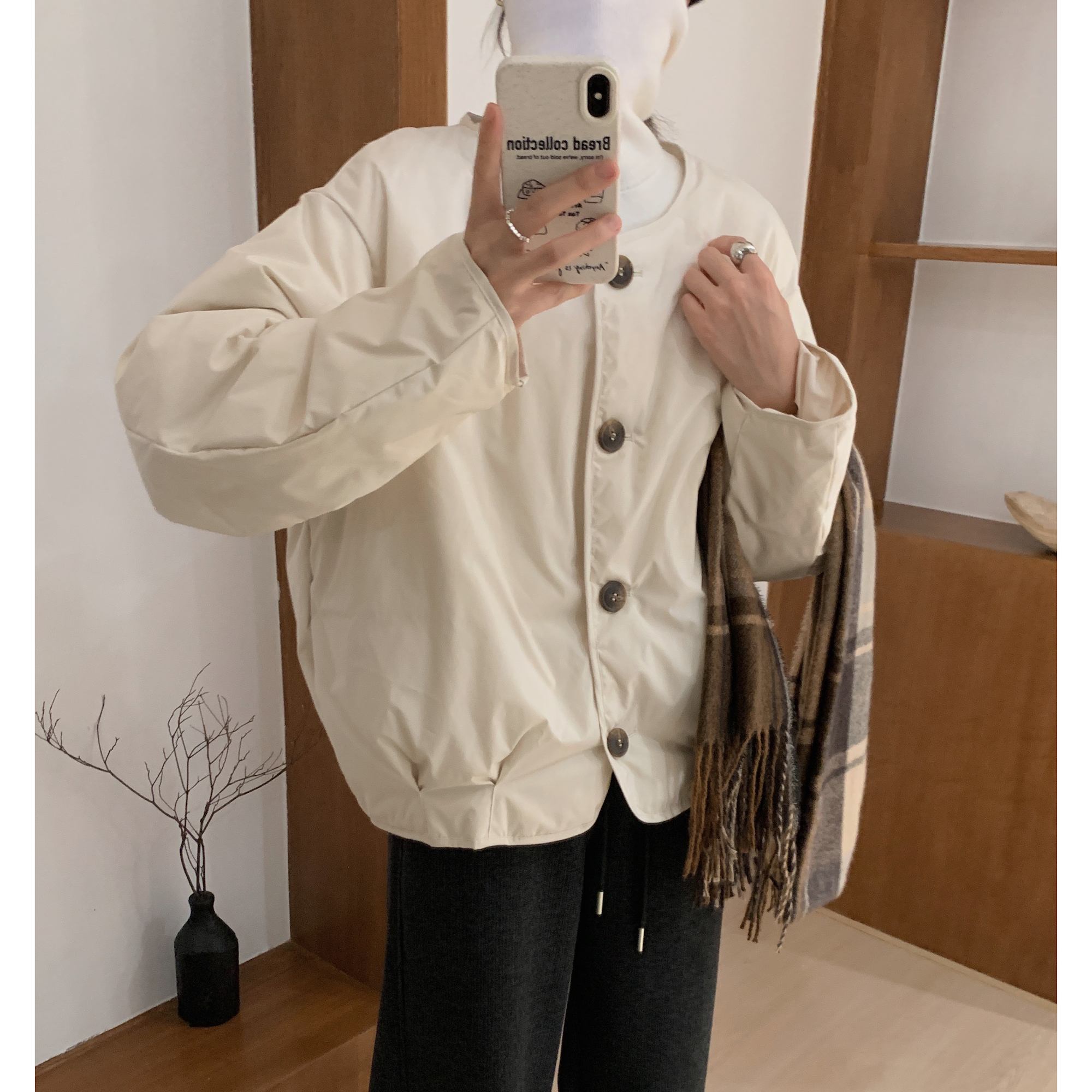 實拍 90 白鴨絨  經典百搭 保暖 白鴨絨羽絨服 羽絨麵包服