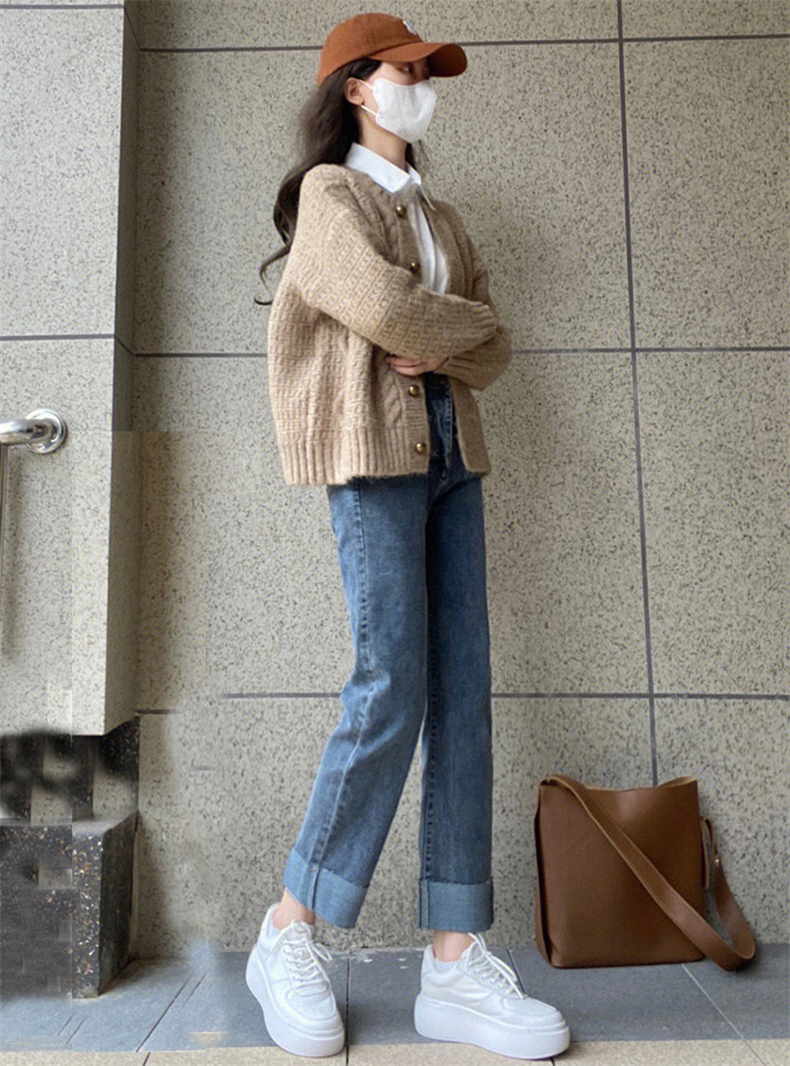 秋冬復古日系上衣毛衣女2023新款冬季奶系穿搭針織開衫外套慵懶風