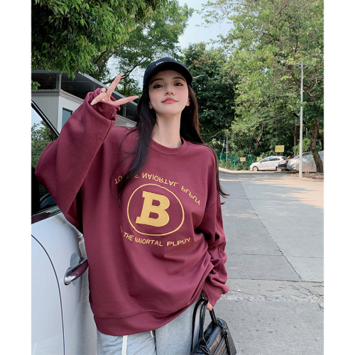 Official photo plus velvet 250g / David's round neck autumn and winter sweatshirt for women plus velvet