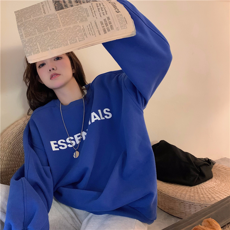 Official photo plus velvet 250g / David's round neck autumn and winter sweatshirt for women plus velvet