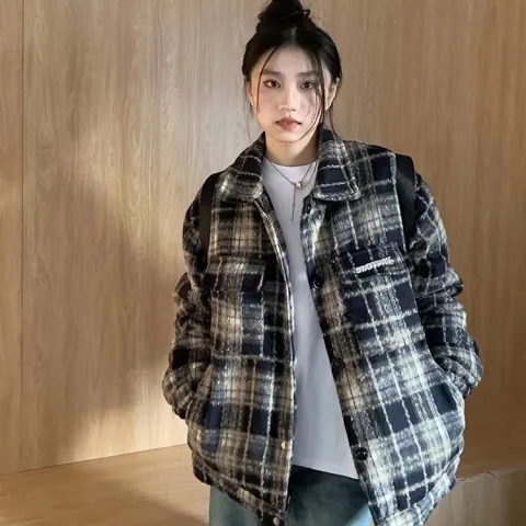 American long-sleeved oversize2023 loose autumn and winter work jacket loose-fitting jacket casual