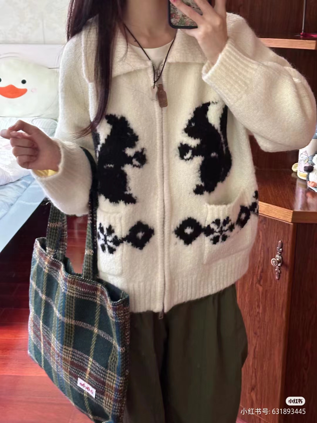 高品質加厚 日系松鼠軟糯拉鏈翻領長袖針織外套