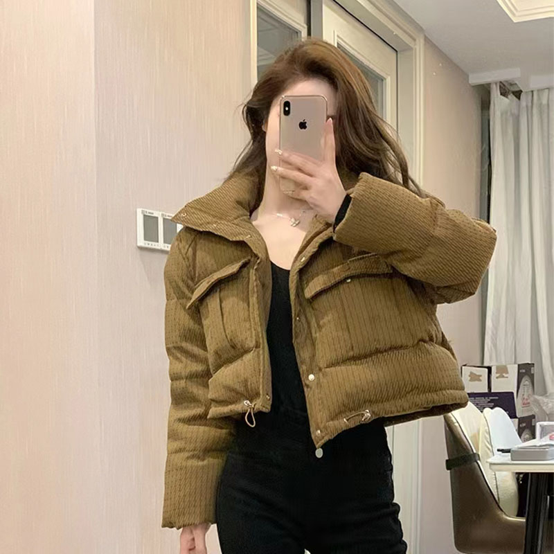 棉衣棉服外套女2023秋冬季新款小個子羽絨棉服寬鬆短款麵包服時尚