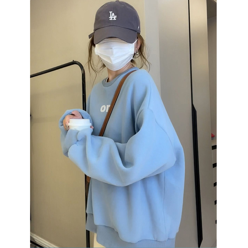 仿棉華棉複合牛奶絲320克銀狐絨420克圓領連帽雙帽寬鬆衛衣