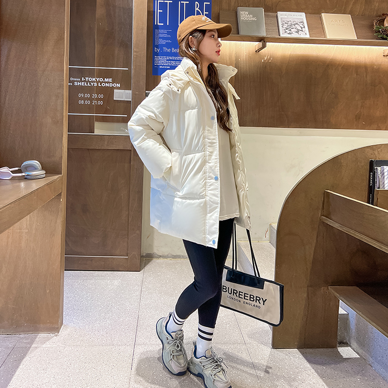 實拍棉服女外套韓版短款麵包服小個子大碼港風寬鬆羽絨服學生胖MM