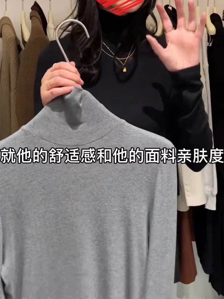 加厚打底衫女秋冬復古寬鬆洋氣內搭春秋上衣高領毛衣針織衫