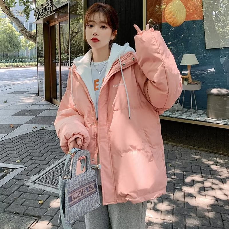 羽絨棉服女港風寬鬆棉襖2023年新款冬季韓版加厚ins短款棉衣外套