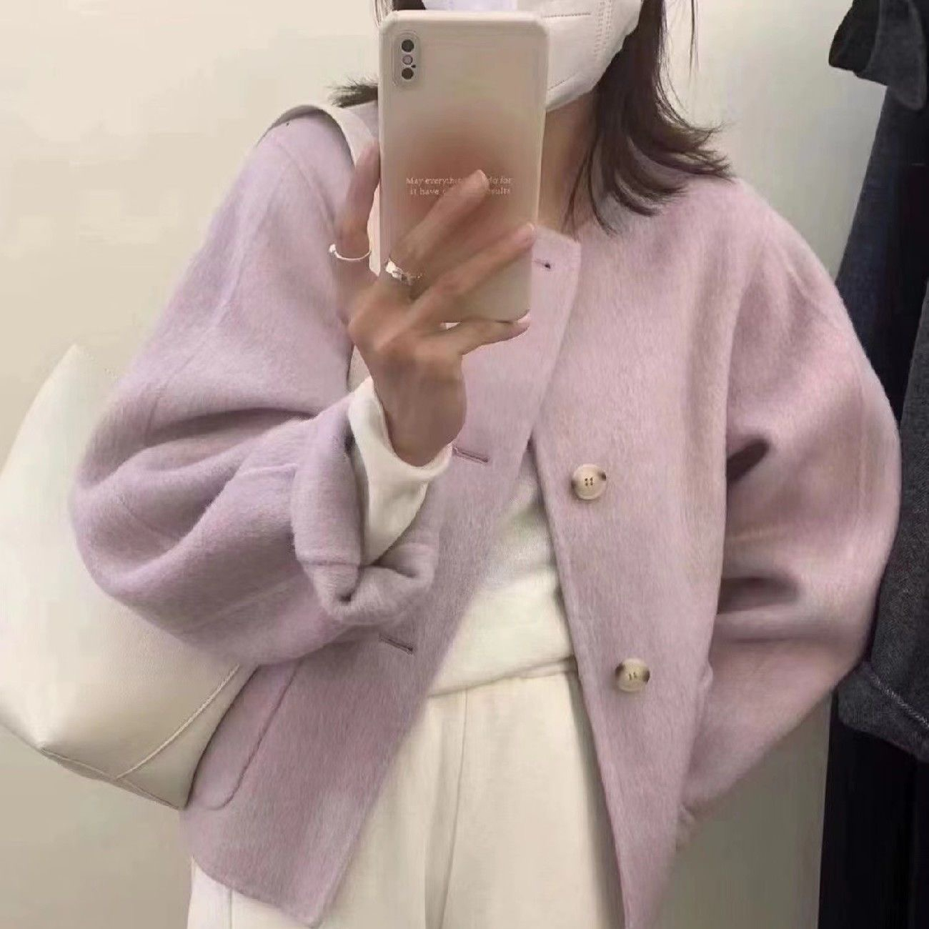 小香風毛呢短外套女2023秋冬新款韓版休閒時尚氣質高級感寬鬆上衣