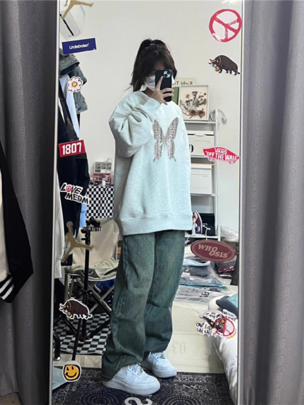 防棉華棉複合牛奶絲300克/銀狐絨400克圓領衛衣女