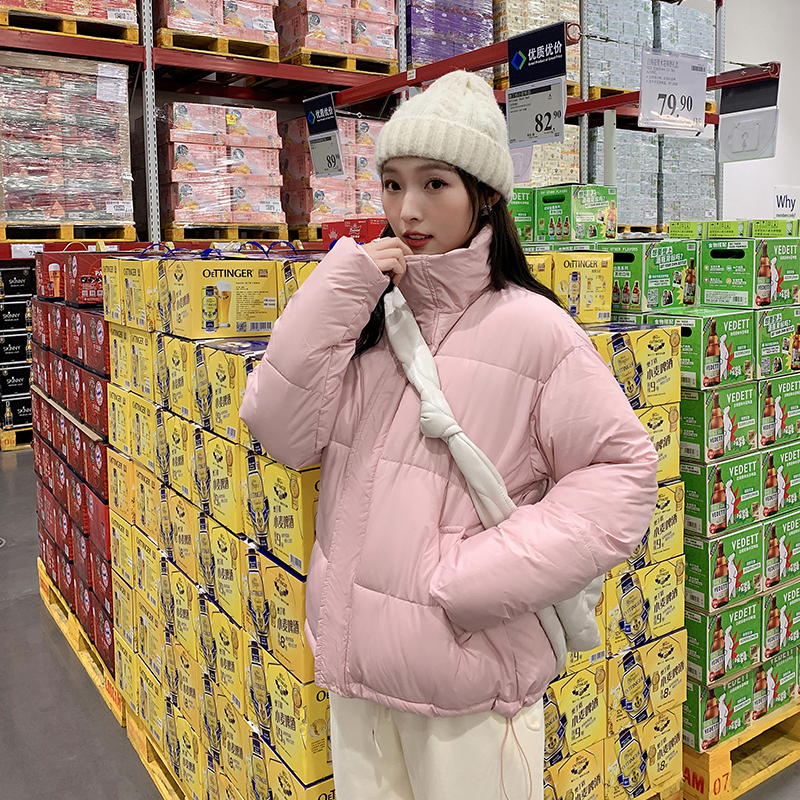 實拍棉服女外套韓版短款麵包服小個子大碼港風寬鬆羽絨服學生棉衣