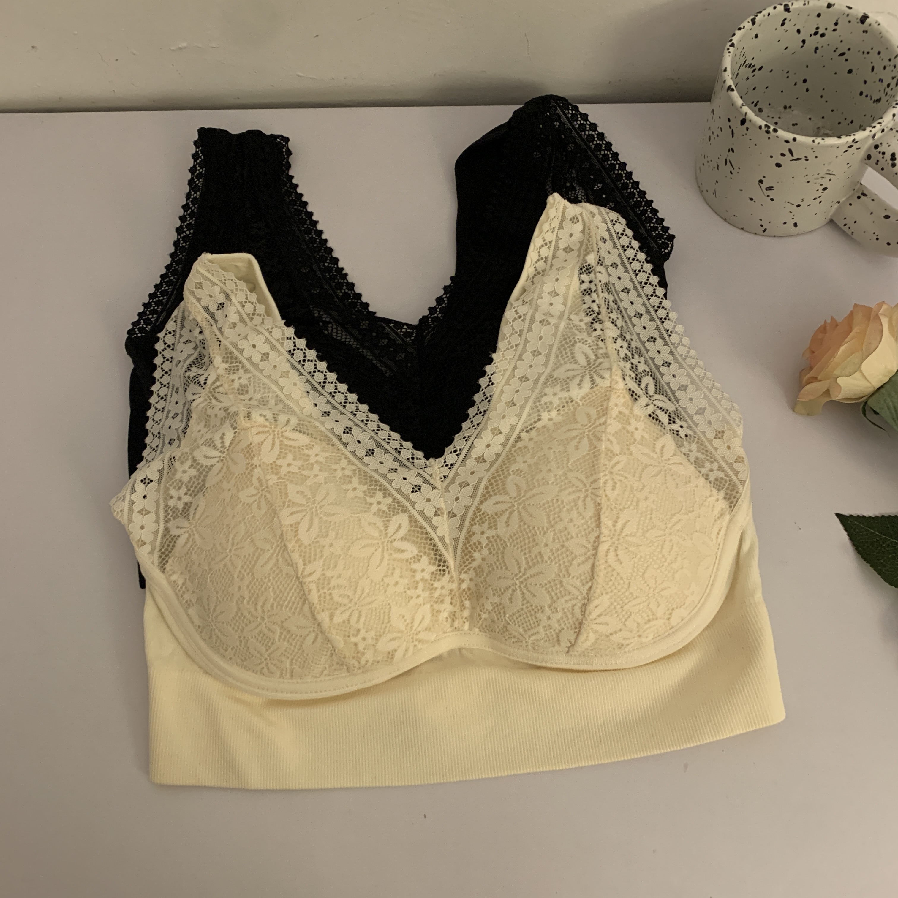實拍 秋冬性感乳膠感固定杯吊帶背心無鋼圈抹胸文胸美背上衣
