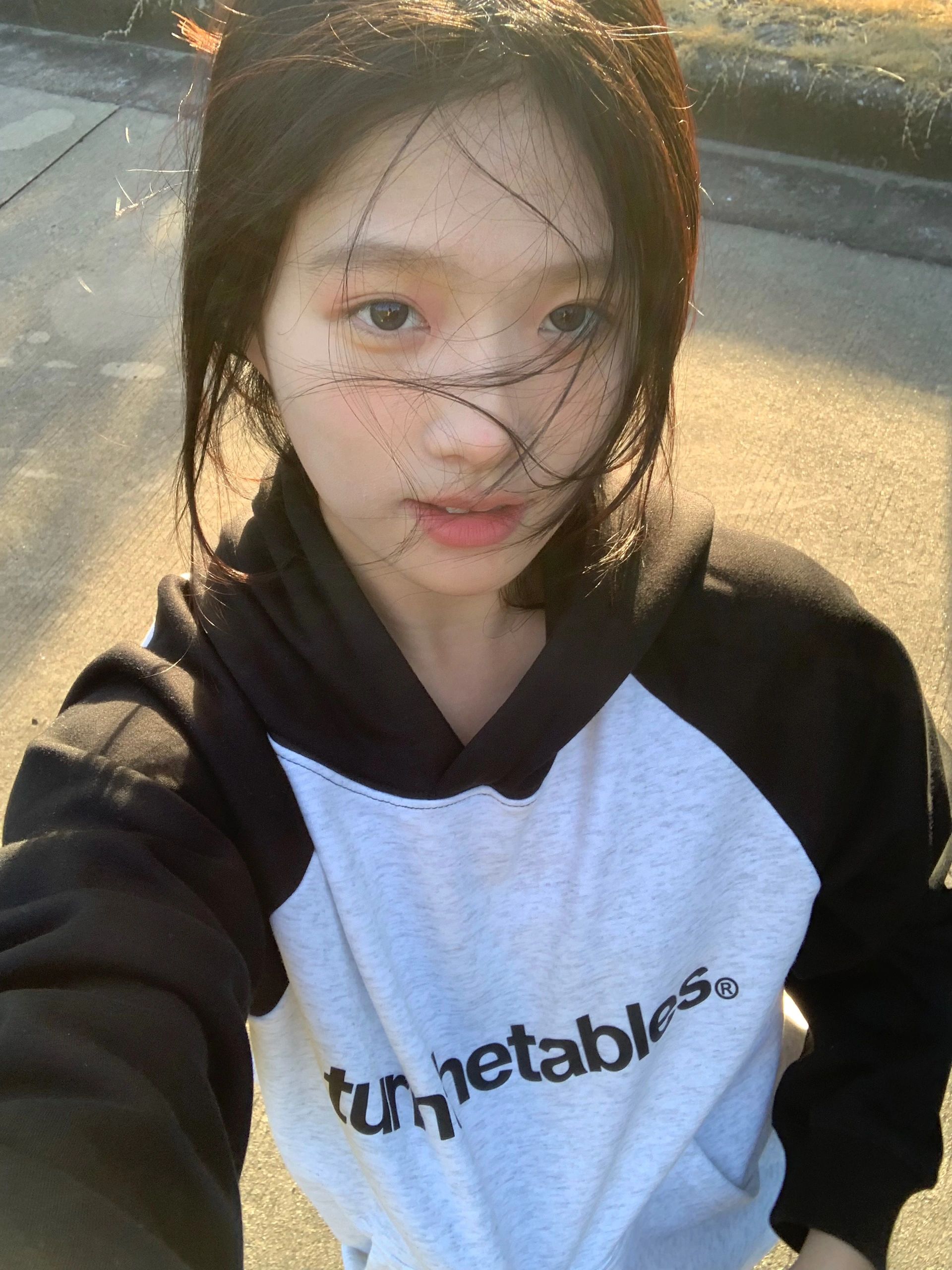 Serendipity吧 美式復古插肩袖連帽衛衣女秋冬季新款oversize外套