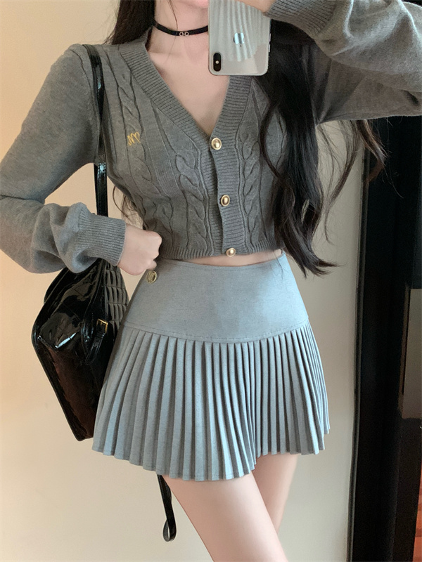 實拍～ 秋冬季新款辣妹純欲風毛呢百褶半身裙女高腰顯瘦性感短裙