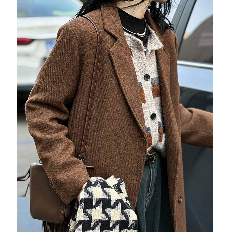 Actual shot ~ Autumn and winter coats for women 2023 new Korean style high-end solid color loose quilted coats