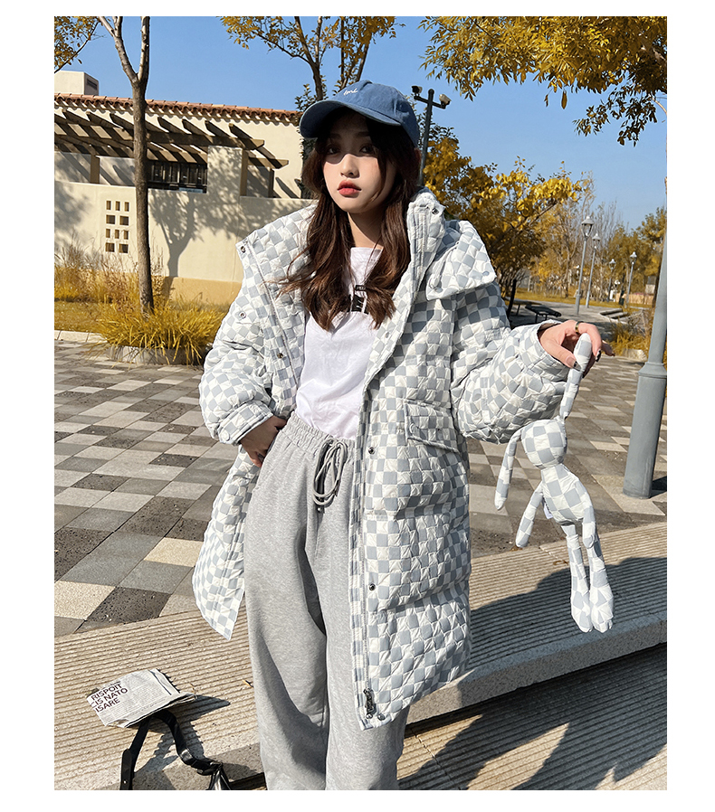 實拍2023大碼女裝棉服羽絨棉襖200斤外套中長款棉衣