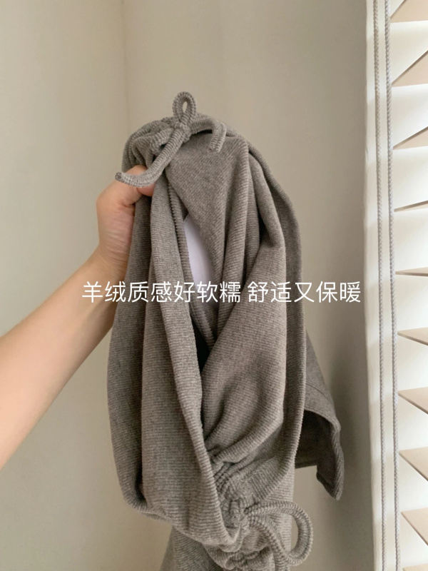 隨便搭都好看~秋冬新款POLO領灰色皺褶打底衫帶胸墊收腰長袖上衣