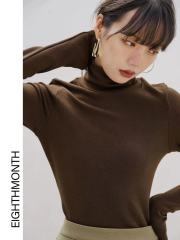 Solid color high collar plus velvet thickened bottoming shirt for women in spring, autumn and winter slimming long-sleeved T-shirt inner top