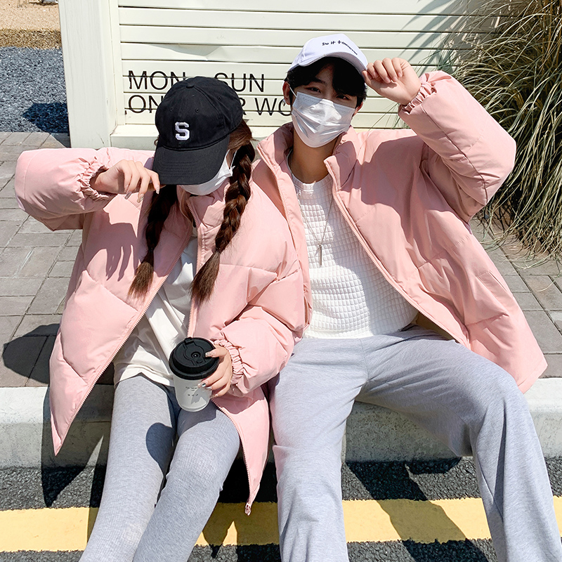 實拍棉服女外套韓版短款麵包服小個子大碼港風寬鬆羽絨服學生情侶