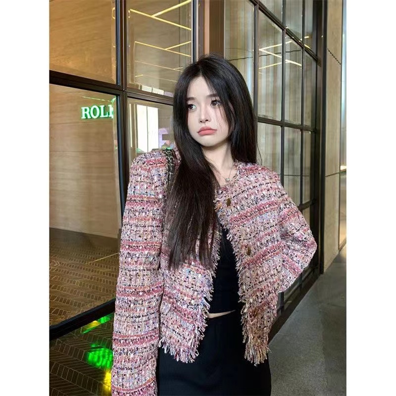 法式氣質高級感小香風外套女2023秋季新款時尚氣質名媛風顯瘦上衣