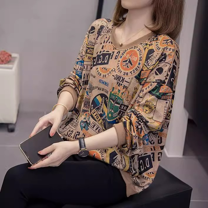 胖mm上衣春秋裝韓版寬鬆減齡加肥加大碼女裝T恤圓領純棉衛衣200斤