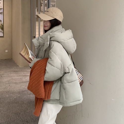 冬季新款可脱卸帽羽绒棉服女短款韩版宽松休闲面包服外套潮