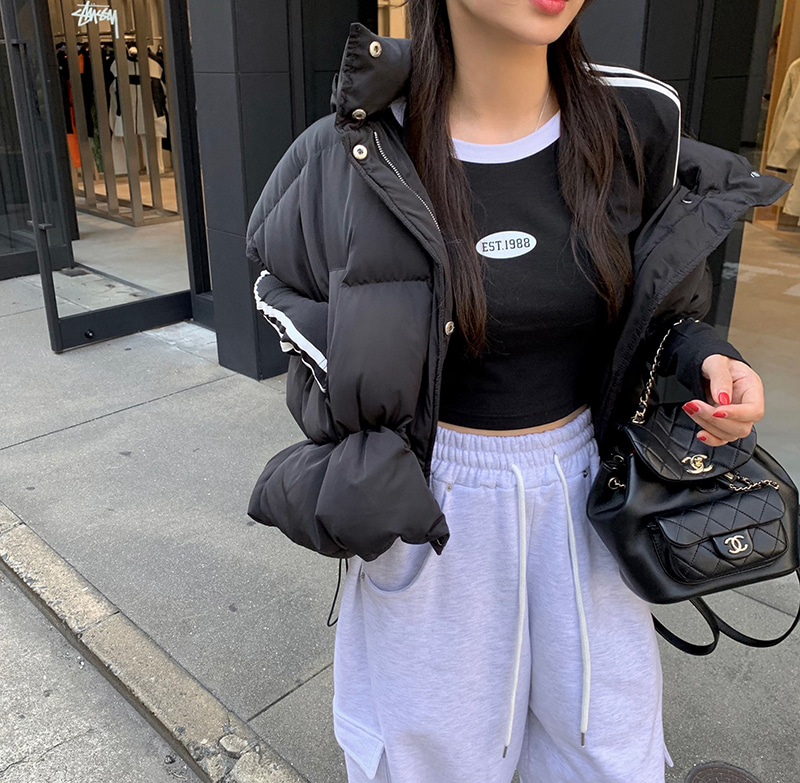 可拆卸連冒純色麵包棉服馬甲背心