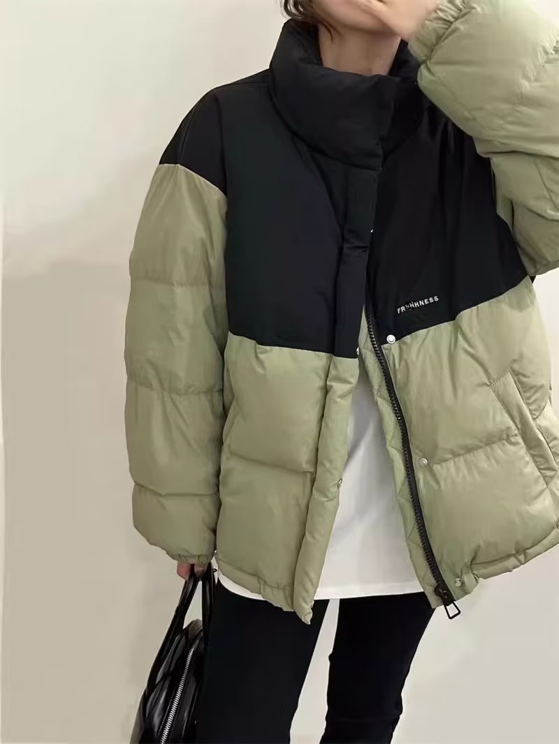 Down cotton-padded jacket for women 2023 autumn and winter new Korean style large size stand collar loose small versatile cotton-padded jacket