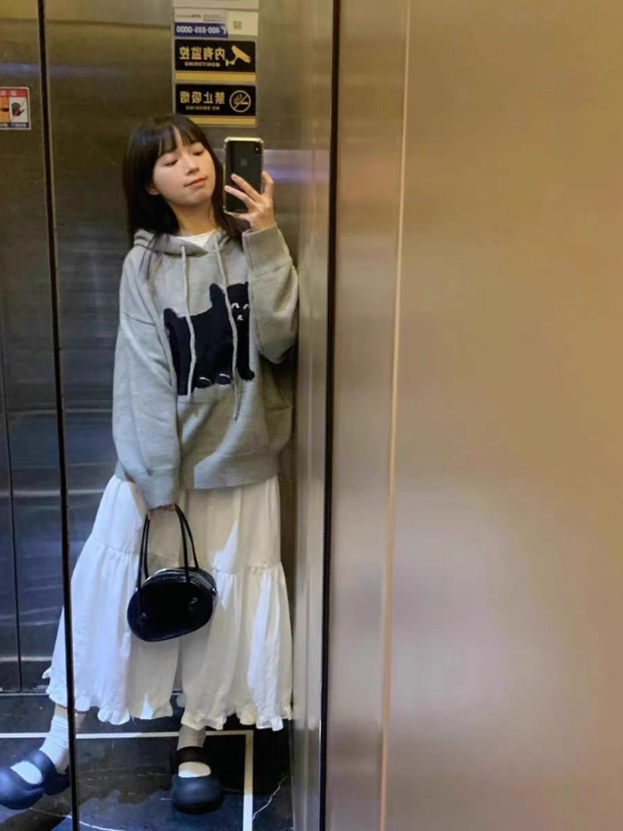 鳳凰絨 衣長68-70 胸圍58-60   2023秋季新款連帽套頭上衣