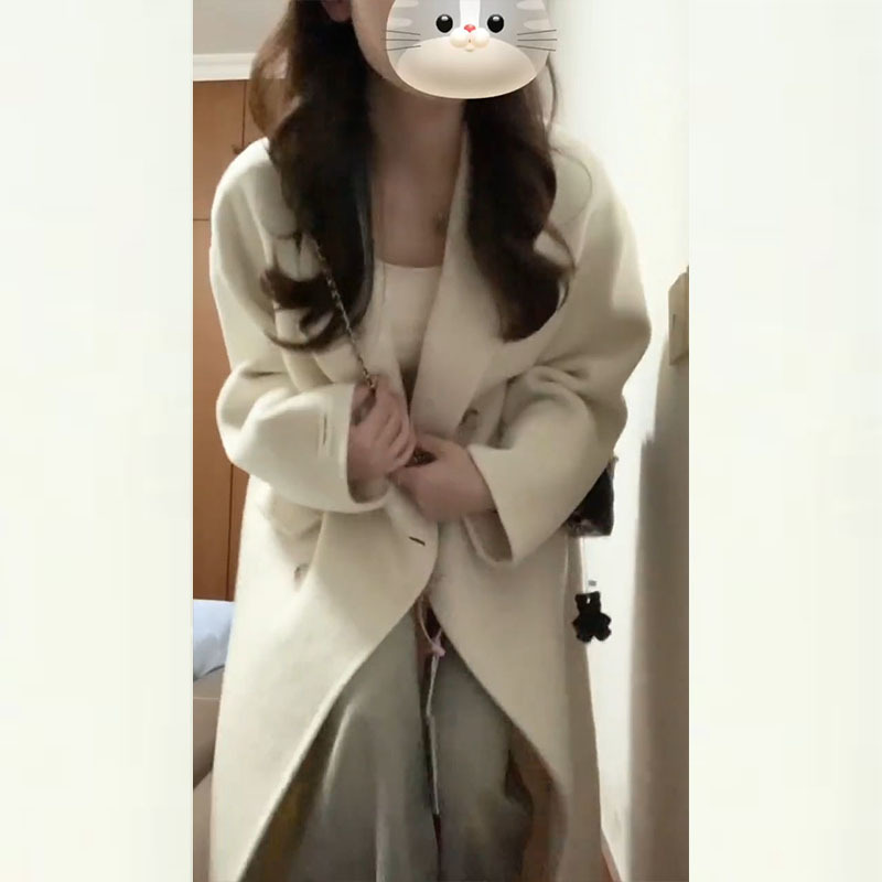 今年流行小個子毛呢子大衣女秋冬季外套中長款高級感2023新款