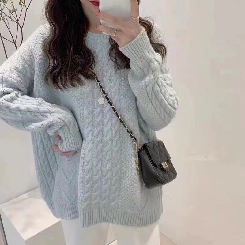 初秋冬毛衣女寬鬆外穿搭2023年新款軟奶日系外套頭慵懶風洋氣加厚
