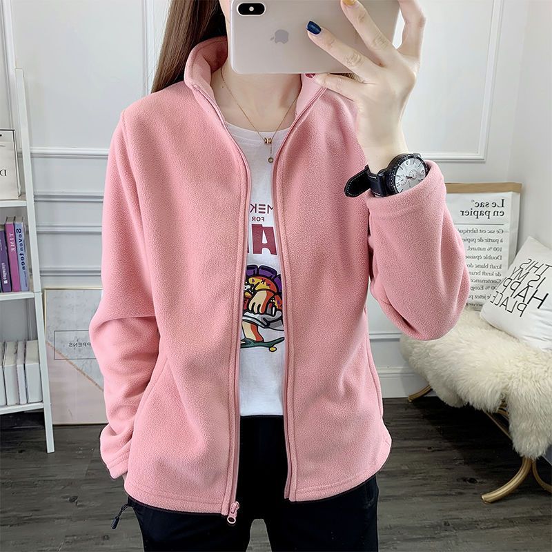Jackets Women's Tops Outdoor Jackets Liner Spring Autumn Winter Double-sided Thickened Sweater Cardigan
