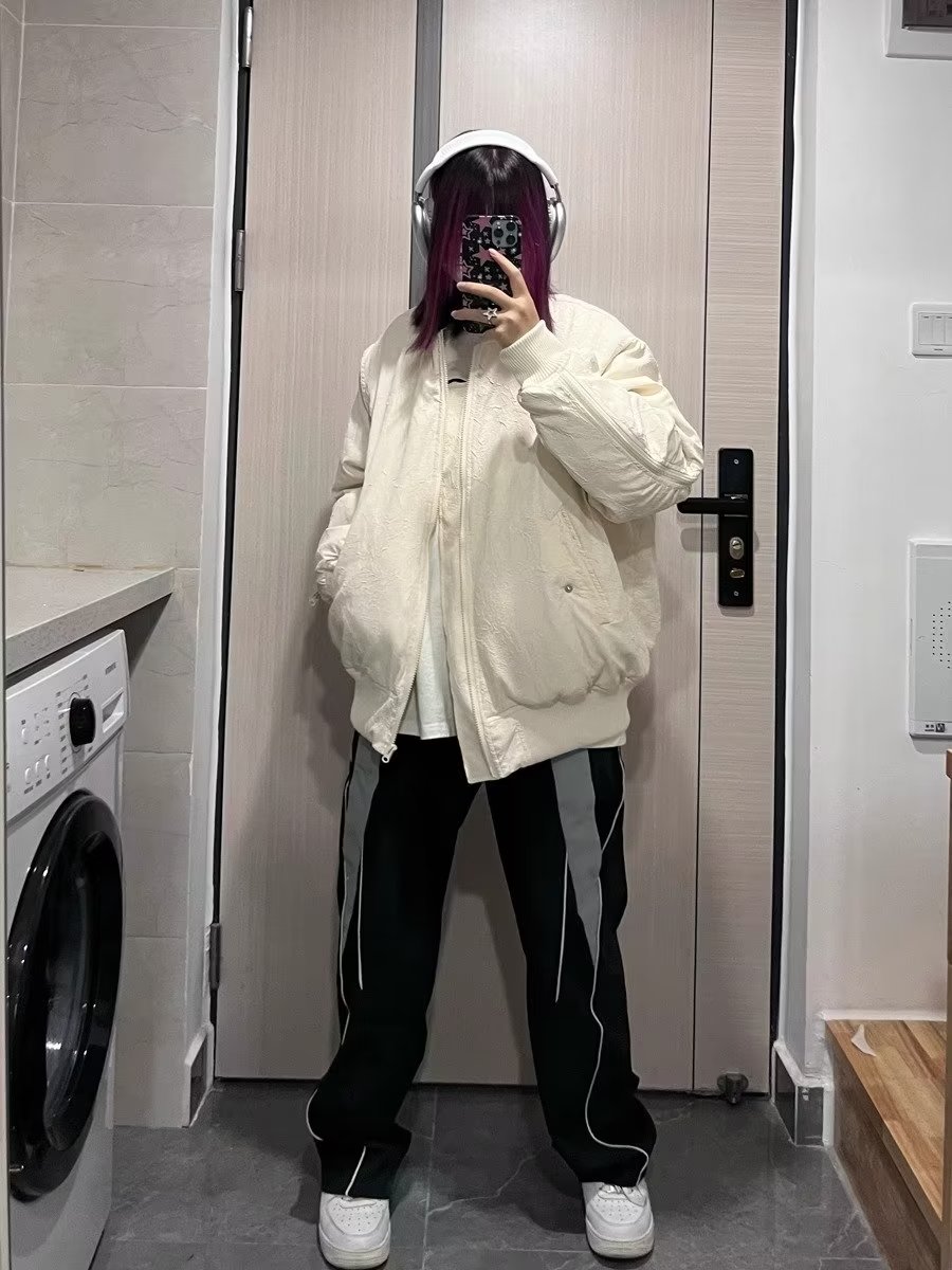 國潮秋冬夾棉輕薄純色簡約棉服男女寬鬆百搭夾克棒球服