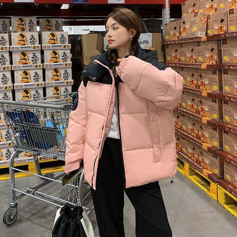 棉服#洋氣2023年新款寬鬆棉襖通勤防寒休閒冬裝棉衣百搭潮流ins潮