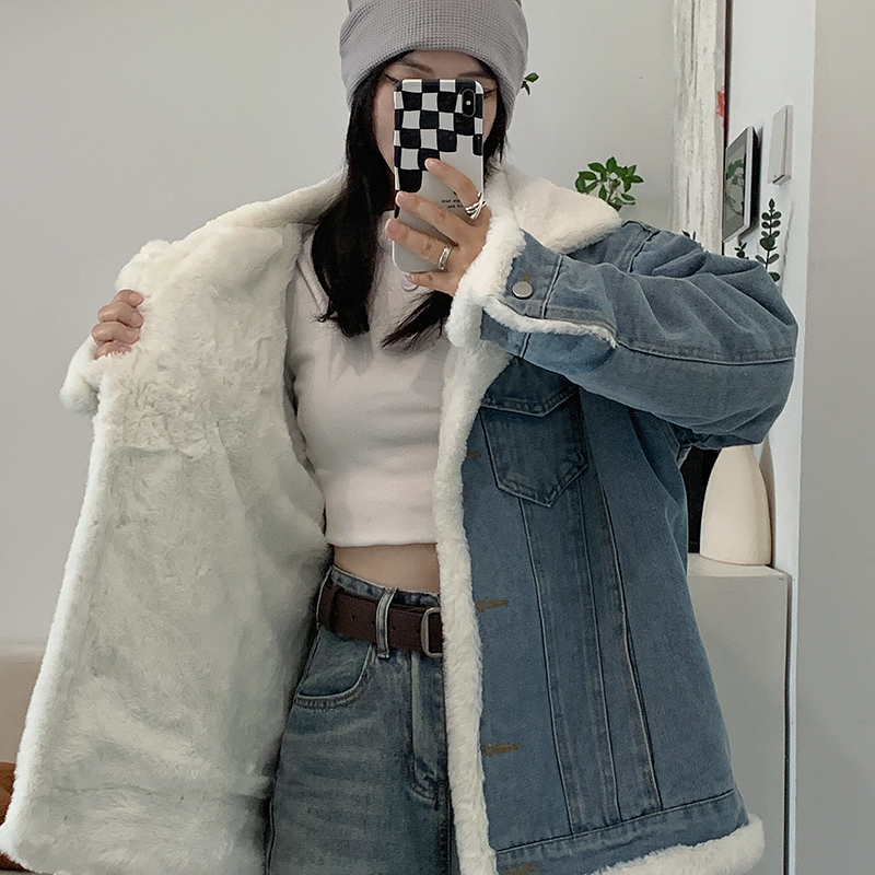 實拍棉服女新款冬季港風韓版設計感小眾棉襖加厚棉衣外套ins