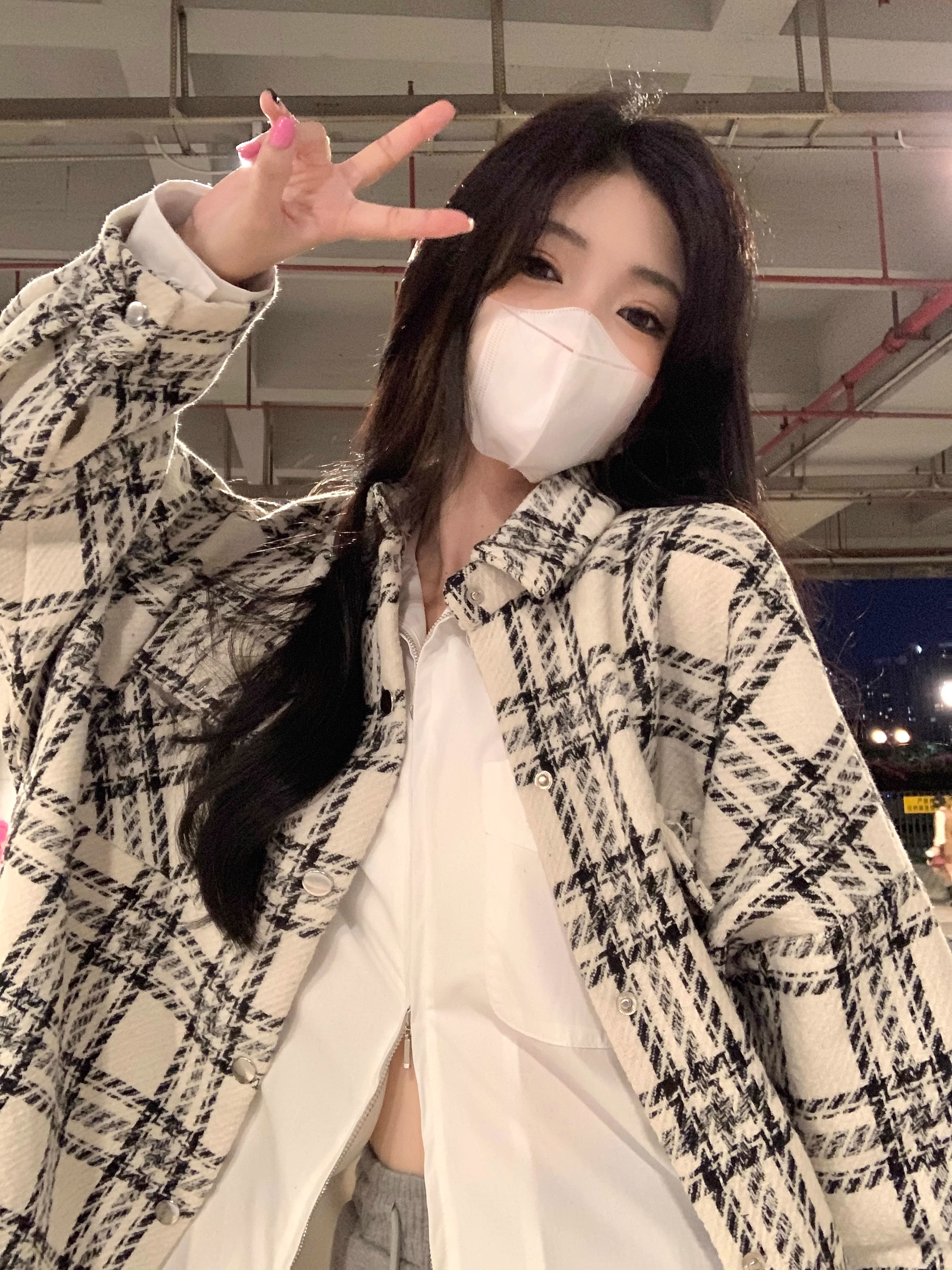 Plaid Jacket Woolen Jacket Women's Autumn and Winter 2023 New American Retro Style Street Baseball Uniform High-end Top