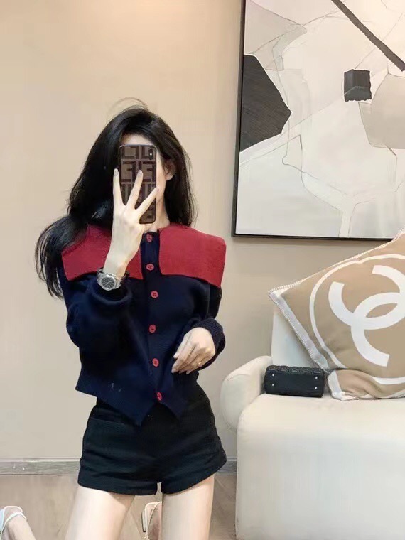 Leathercat針織開衫女2023早秋新款設計感小眾寬鬆百搭小個子上衣