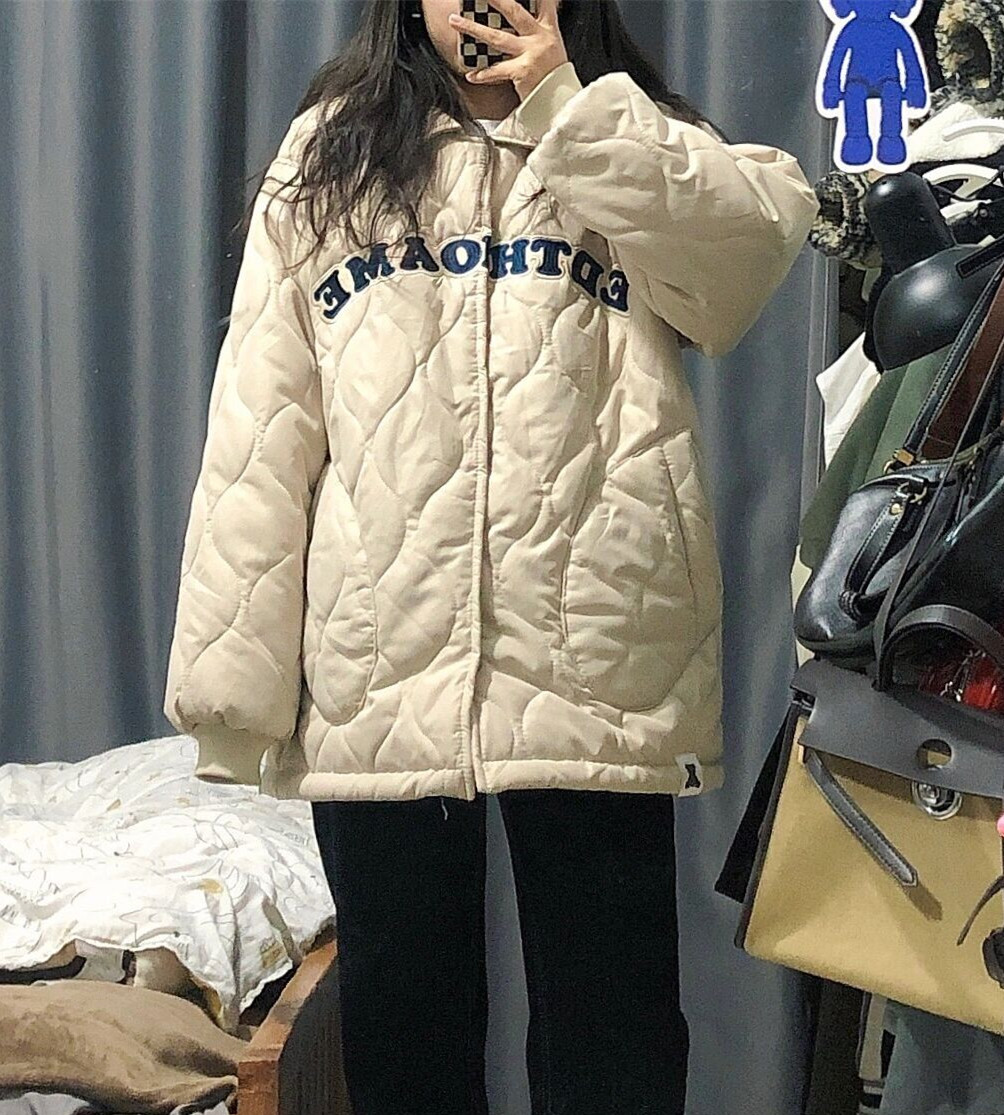 美式學院風棒球服女ins潮秋冬新款潮牌情侶寬鬆oversize棉服外套