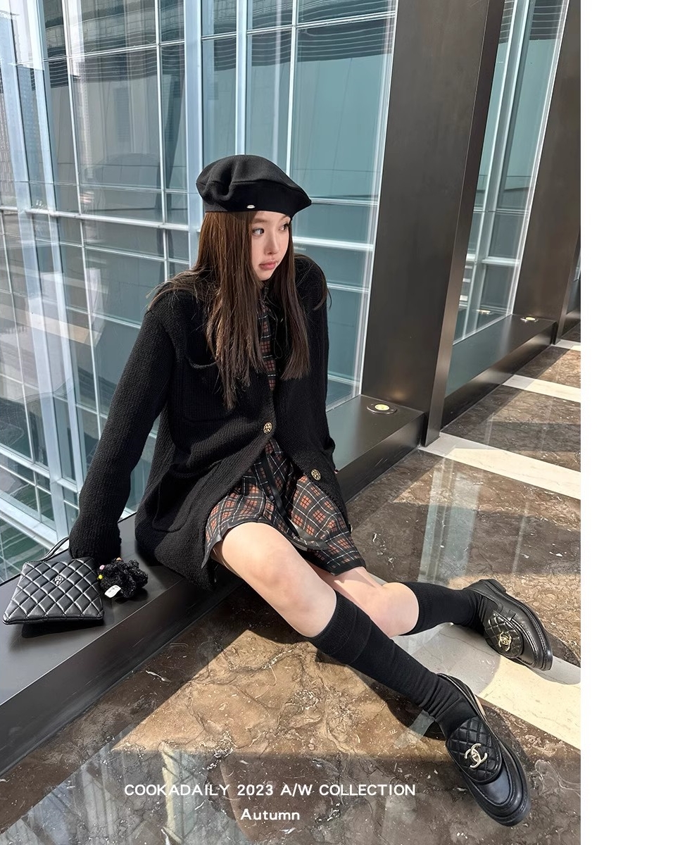 針織開衫毛衣外套女2023新款秋季小香風黑色高級感慵懶外搭上衣
