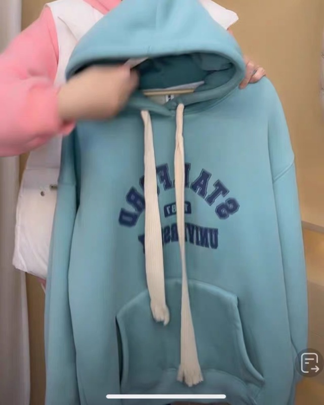 羊羔絨外套女秋冬洋氣加絨加厚連帽衛衣寬鬆百搭休閒保暖上衣