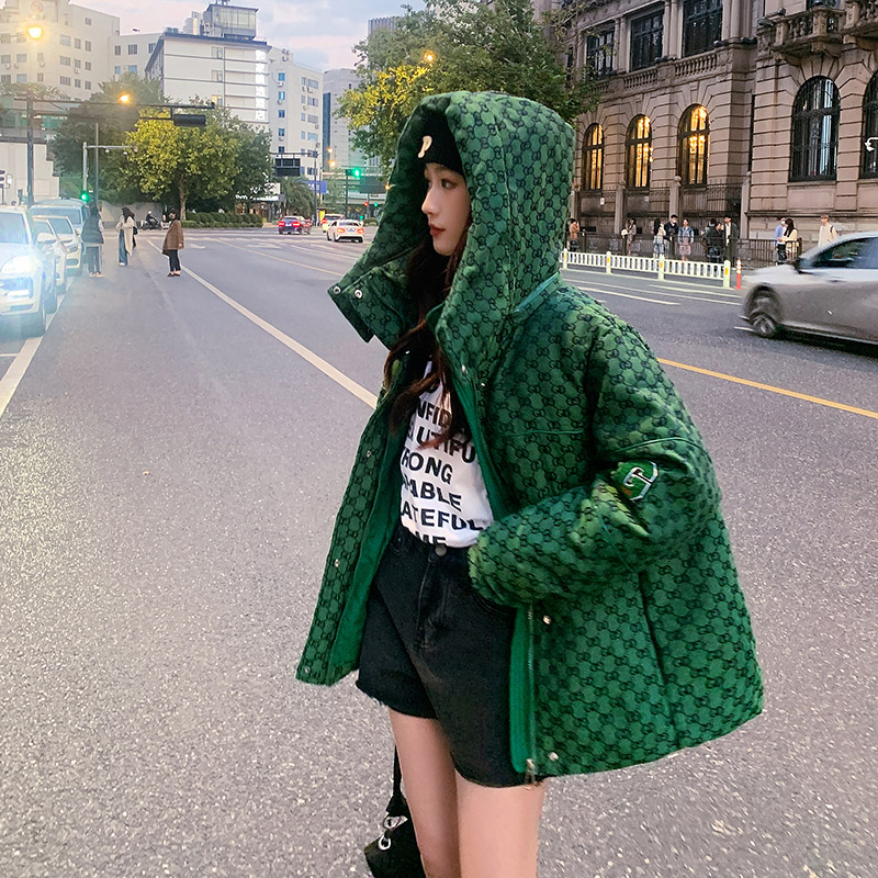 實拍歐貨新款韓版羽絨服女寬鬆ins棉衣oversize外套高級潮牌棉服